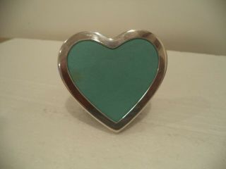 Vintage Heart Shaped Photo Picture Frame Sterling Silver 2 1/2 " X 3 "
