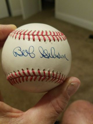 Bob Gibson - St Louis Cardinals Hall Of Famer.  Autographed Official Nl Ball Jsa