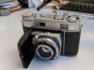 Kodak Retina Iiic 35 Mm Camera F/2 50mm Lens With Leather Case,  Instruction