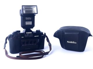 Nishika N8000 3 - D Camera Bundle W/ Case,  Twin Light
