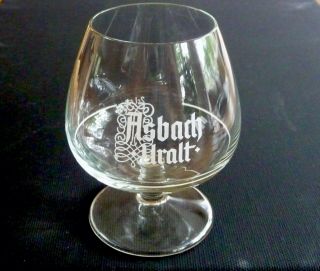 Set Of 6 Vintage Asbach Uralt Brandy Glasses Germany