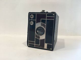 ✅ Eastman Kodak No.  2 Beau Brownie Art Deco Black & Maroon Camera