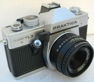 1970`s Praktika Tl3 35mm Roll Film Slr Camera In