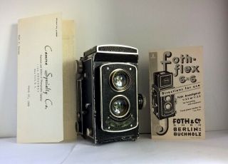 Foth Flex Tlr 6x6 Film Camera W/ Foth Anastigmat 75mm F2.  5