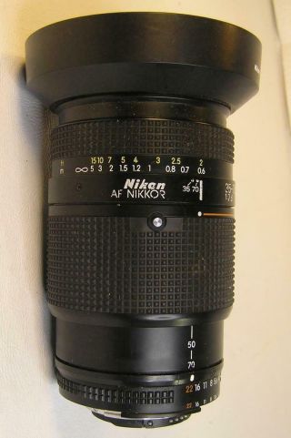 Vintage Nikon Af Zoom Wide Angle Telephoto Lens 35 - 70mm F/2.  8 With Hood -