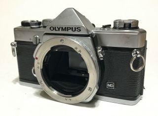Olympus Om - 1 Md 35mm Slr Camera Chrome Body Only -