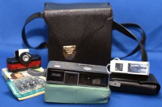 Minolta 16 Model P Vintage Pocket Compact Mini Film Camera And Accessories Japan