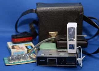 Minolta 16 Model P Vintage Pocket Compact Mini Film Camera and Accessories Japan 2