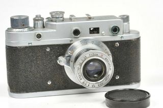 Zorki C Rangefinder Camera With Industar - 22 50mm F3.  5 Red Pi,  Based On Leica