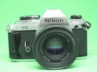 Nikon Fg 50mm F1.  8 Series E Lens Rubber Hood Cap 35mm Film Camera