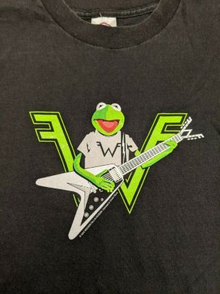 Vintage 2002 Weezer Concert Shirt Kermit Muppets Tour Rivers Cuomo Delta L
