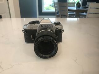 Nikon Fg Camera,  Nikkor 105mm 1:2.  5 Lens Cond