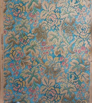 1920 ' s Vintage Wallpaper Floral Tapestry Pattern One Partial Roll 2
