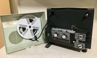 Dejur Eldorado Dual Eight 8mm Film Movie Picture Projector In Case - It
