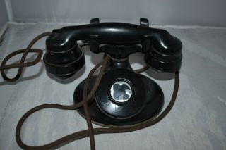 Vintage Western Electric Oval Base Desk Telephone W/ E1 Handset No Dial
