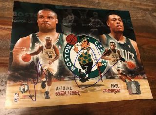Paul Pierce Antoine Walker Signed Auto Autograph 8x10 Photo Boston Celtics