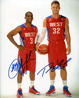 Chris Paul Blake Griffin Signed Autograph 8x10 Photo Los Angeles Clippers