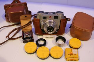 Vintage Kodak Signet 35 Camera Synchro 300 Shutter & Leather Case &