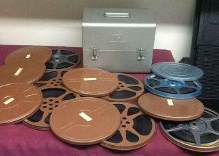 Brumberger 8mm Film Case With Goldberg Reels And Canisters Reel Chest Film