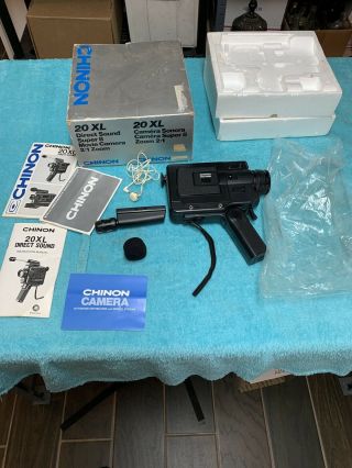 Chinon 20 Xl / Direct Sound 8 8mm Movie Camera Complete