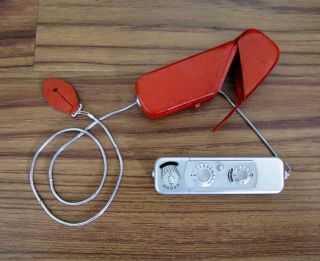 Minox B Vintage Subminiature Spy Camera With Red Leather Case