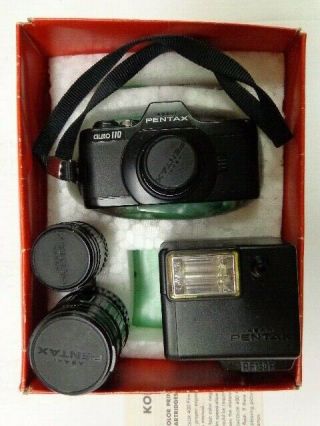 Vintage Pentax Auto 110 Camera By Asahi Optical Co.  Japan