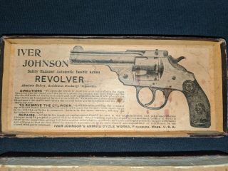 Vintage - Iver Johnson -.  32 Caliber - Revolver Box Collectible Box -.  (no Gun)