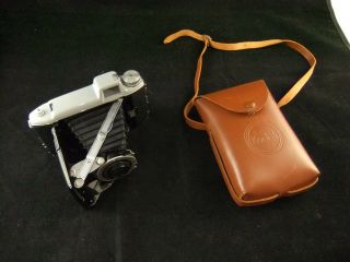 Old Kodak Eastman Tourist Folding Camera 620 Film And Leather Case