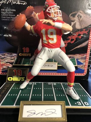 Joe Montana Hof Autographed Signed Nfl Sports Impressions Figurine Chiefs 49ers