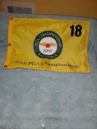 2005 Pga Championship Flag Baltusrol Golf Phil Mickelson Wins