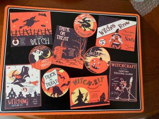 Pottery Barn Halloween Placemats Set Of Four Vintage Halloween