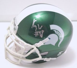Kenny Willekes Signed/autographed Michigan State Spartans St Msu Helmet W/coa