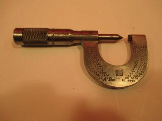 VINTAGE BROWN & SHARPE No.  22 - 30 OUTSIDE MICROMETER,  0 to 1 