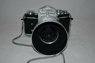 1950 ' s East German Exakta VX 35mm Camera w/ Zeiss 2.  8 / 80 Lens & Accessories 2