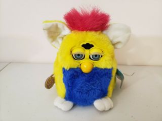 1999 Furby Babies Tiger Electronics Yellow Blue Red Vintage.