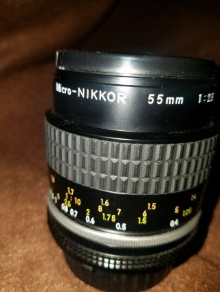 Nikon Micro Nikkor 55mm 1:2.  8 Lens,
