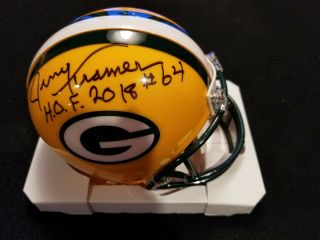 Jerry Kramer Green Bay Packers Autographed Mini Helmet With Hof 2018