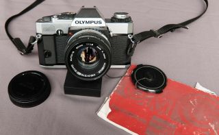 Vintage Olympus Om - G 35mm Slr Film Camera With 50mm F1.  8 Lens -