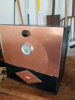 Vintage Coleman Folding Camp Oven 5010 - 700 Copper Black.  Color