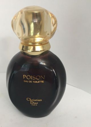 Vtg Christian Dior Poison Eau De Toilette Edt Spray 1 Fl.  Oz