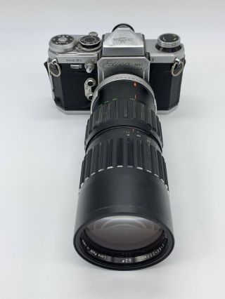 Vintage Edixa - Mat Reflex Mod.  B - L Film Camera W/ Soligor 80 - 200mm Lens F/3.  5