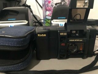 Vtg Kodak Vr35 K12 35mm Film Camera W Flash Ektar Lens F2.  8,  Case