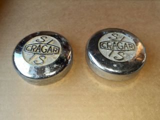 2 Vintage Crager SS Authentic 3 in.  Wheel Center Caps 2