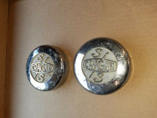 2 Vintage Crager SS Authentic 3 in.  Wheel Center Caps 3