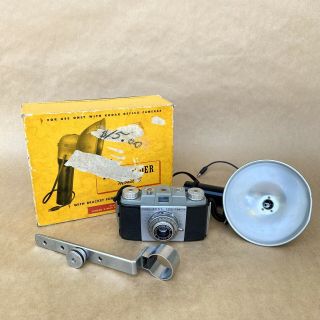 Kodak Pony 135 Vintage 35mm Film Camera W/ Flash & Bracket