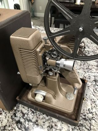 Vintage 1949 Revere 8 Model P - 90 8mm Film Projector W/ Case Perfectly