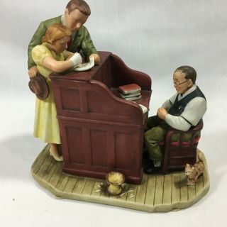 Norman Rockwell The Marriage License Figurine Saturday Evening Post Gorham Vtg