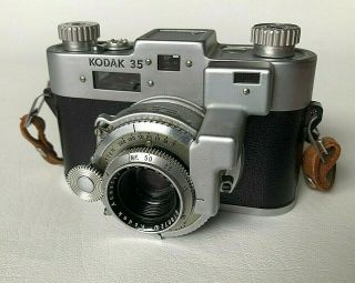 Vintage Kodak 35 Rangefinder Film Camera Anastar F/3.  5 50mm Lens & Case