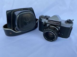 Hanimex Praktica Tl 35mm Slr Film Camera With Meyer Optik 50 F1.  8 Lens