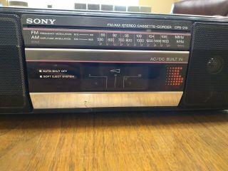 VINTAGE Sony SoundRider BoomBox TapeDeck Radio Player - CFS - 210 2